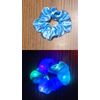 Blue Light-Up Scrunchie,  3 Modes  (Fast Blink,  Slow Blink & Steady On)