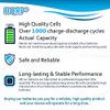 HQRP 42mm Long Battery Compatible with Braun 5000, 3745, 3761, 3762, 5000 Toothbrush Repair 2000mAh Professional Care Triumph Sanyo 346 Sanyo346