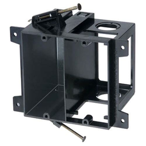 Arlington LVD2 2-Gang Combo Electrical/Low-Voltage Box, Black, 1-Pack