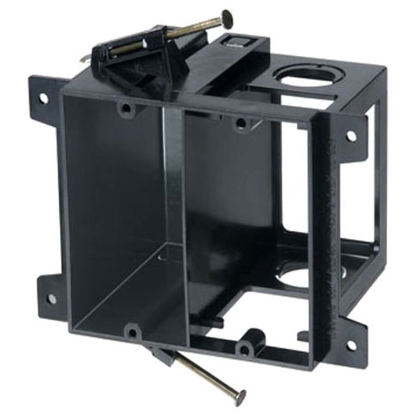 Arlington LVD2 2-Gang Combo Electrical/Low-Voltage Box, Black, 1-Pack