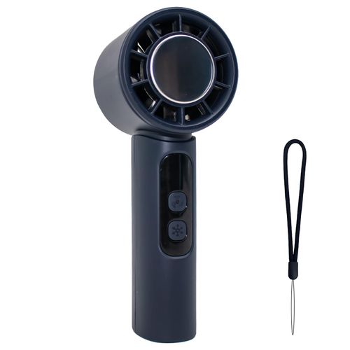 VITOTC Mini Handheld Fan, 4000mAh Rechargeable Personal Portable Fan, Refrigeration Mini Desk Fan with 5-speed adjustable, LCD Digital Display, Lanyard as Neck Fan, Pocket Size for Indoor Outdoor