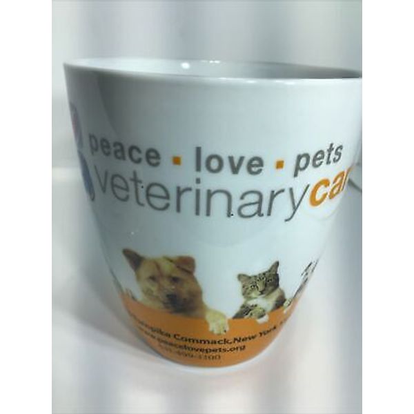 VETERINARY CARE COFFEE MUG.  PEACE LOVE & PETS COFFEE Mug. B259