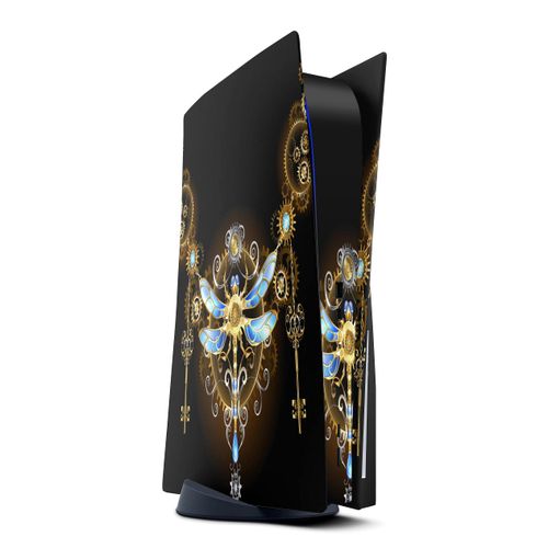 Design Skinz Dragonfly Ornament Full-Body Cover Wrap Decal Skin-Kit Compatible with Sony Playstation 5 Console (Disc Drive)