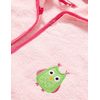 Playshoes children's Sweety terry cloth bathrobe with hood, fluffy warm dressing gown for girls, Pink 14, 74-80