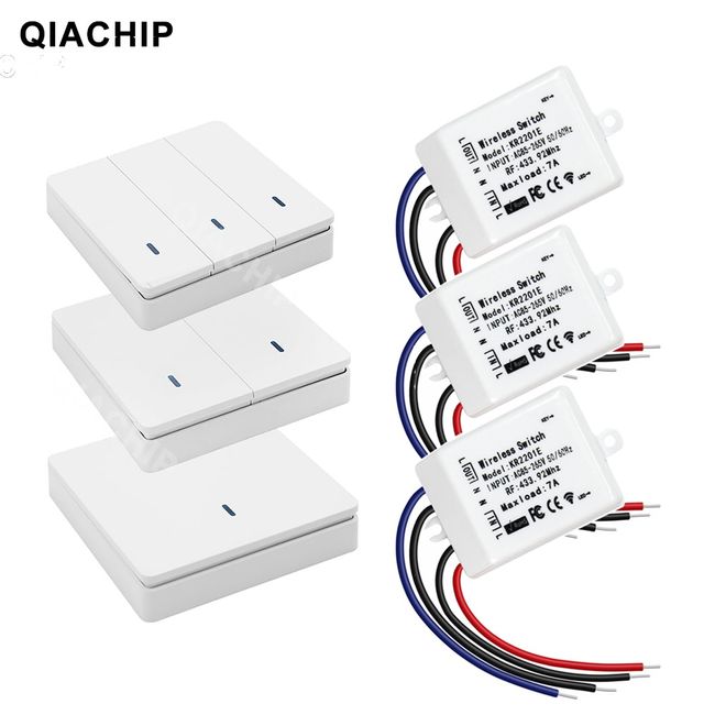 QIACHIP Wireless Remote Control Light Switch 220V Receiver