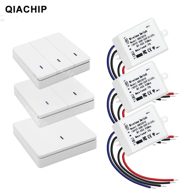 QIACHIP 433 Mhz Wireless RF receiver remote control Switches 220V Home