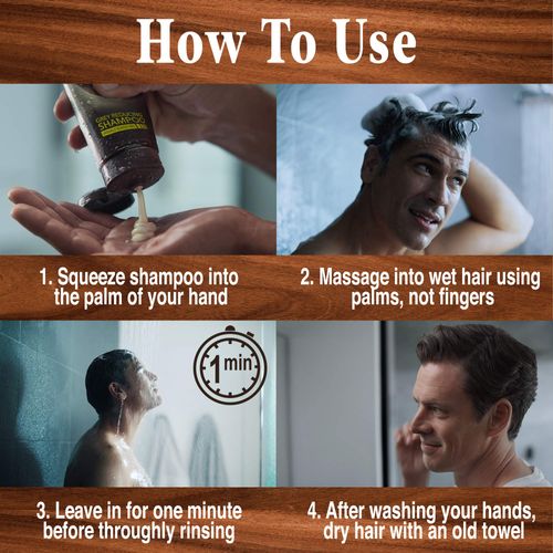 Just for Men Control GX Grey Reducing Shampoo for Lighter Shades of Hair, Blonde to Medium Brown, Gradual Hair Color, 4 Fl Oz - Pack of 3 (Packaging May Vary)