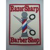 BARBER Pole Scissors Embroidered Design for Jacket or PATCH +Choice of Text Name