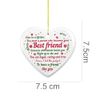 Gifts for Best Friends Birthday Friendship Heart Hanging Thankful Memorial Plaques Christmas Friends Ornaments Decorations Novelty Sign Memorial Xmas Ornament Merchandise Presents