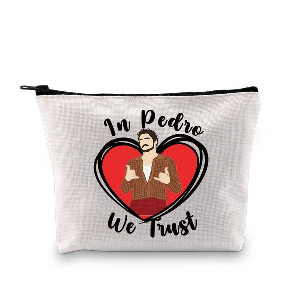 PYOUL Pedro Pascal inspiriertes Geschenk in Pedro We Trust Make-up-Tasche Daddy's G-IRL Kosmetiktasche Pedro Pascal Fan Merch, Pedro We Trust B