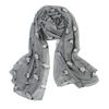 Generic Grey Unusual Cute Penguin Print Lightweight Scarf