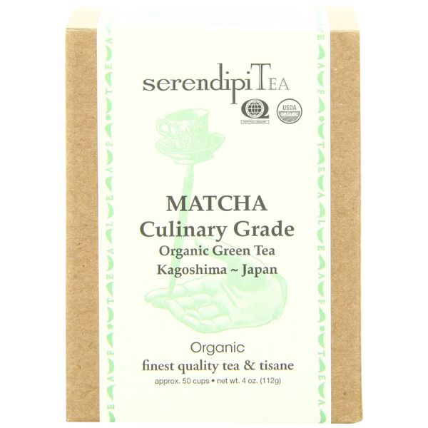 SerendipiTea Matcha Culinary Grade, Organic Green Tea, re-sealable stand up Pouch net wt. 100g (3.5oz)