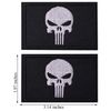 2 Pieces Patches Dead Skull Tactical Patch - Black
