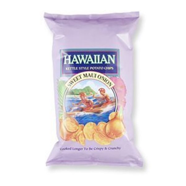 Hawaiian Kettle Chips, Sweet Maui Onion, 8 oz (Pack of 3)