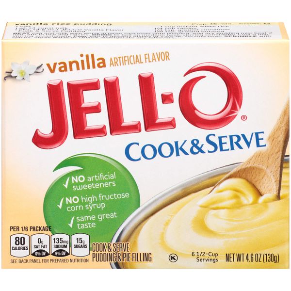 JELLO Vanilla Pie Filling (4.6oz Boxes, Pack of 6)