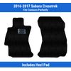 Carpet Front Floor Mats, Black, Compatible with Subaru Crosstrek 2017 2016 (Includes Heel Pad)