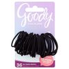 Goody Ouchless Gentle Elastic Ponytail Holders, Black, 36 ct