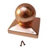 5.5" x 5.5" Solid Copper Ball Post Cap for True/Actual Wooden Posts (Will NOT Work with True 6" x 6" Posts)