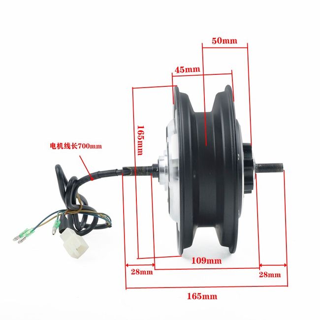 48V 500W Motor Replacement for Kugoo M4/M4PRO Electric Scooter 10 Inch  Inflatable Tire Rear Wheel Motor Motor Hub