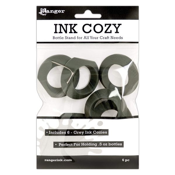 Ranger Gray Cozies for Ink Bottles 6 Pack, Grey