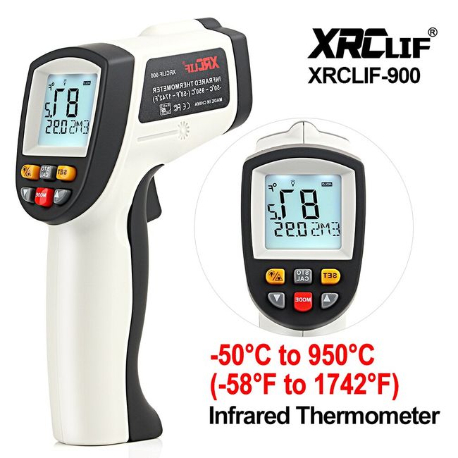 RZ Non-Contact Digital Infrared Thermometer Laser Temperature Gun