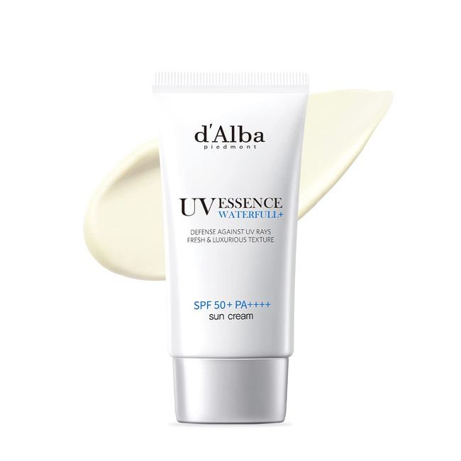 d'Alba Water Full Essence Sun Cream, 1.7 fl oz (50 ml), Official Korean Product, Sunscreen, Sunscreen Cream, UV Protection, Moisturizing, UV Protection, Vegan, Blue Light Cut