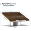 Portable Electronic Device Stand - Black Walnut Wood Laptop Stand, Ergonomic Com