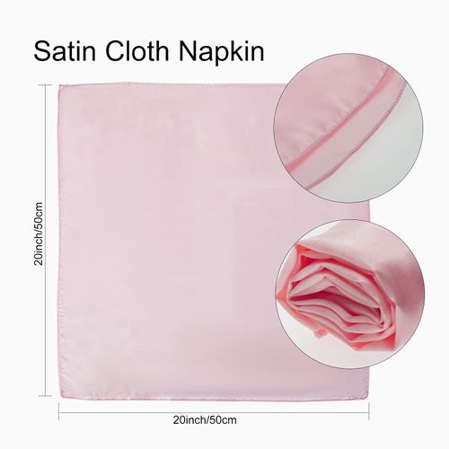 Pink Cloth Napkin Set of 12,Polyester Table Napkins Cloth Washable, Soft Reusable Napkin for Everyday Use Dining Table,Restaurant,Wedding, Thanksgiving and Christmas(20" x 20",Pink)…
