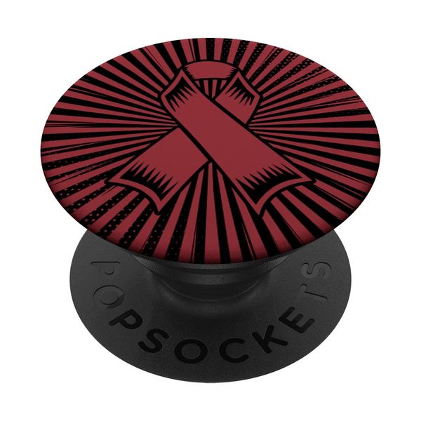 Abstract Ray- Migraine Supporter Ribbon Mobile Stand PopSockets Swappable PopGrip
