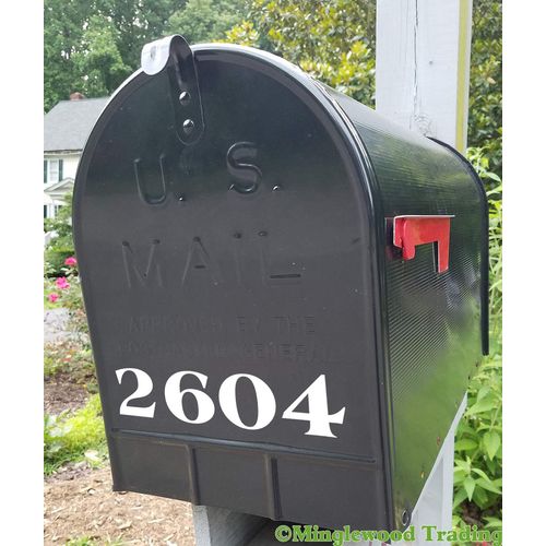 2 Sets of 1" Custom Mailbox Numbers - Vinyl Die Cut Decals