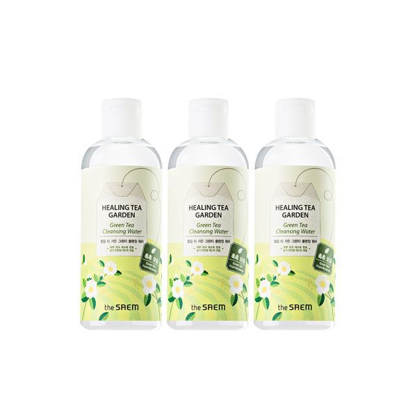 The Saem Healing Tea Garden Green Tea Lip &amp; Eye Remover 150ml x 3 - The Saem Healing Tea Garden Green Tea Lip &amp; Eye Remover 150ml x 3