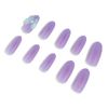 Set of 24, 12 Different Sizes, Medium Length, 3D, Fake Nails, Purple Nails