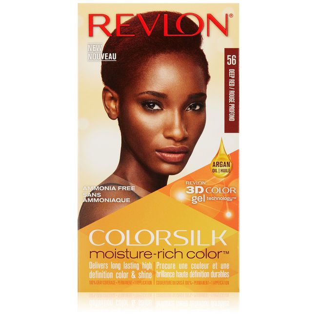 Revlon Colorsilk Moisture Rich Hair Color, Deep Red No. 56, 1 Count