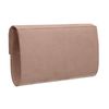 Olie Faux Suede Envelope Clutch Bag - Nude