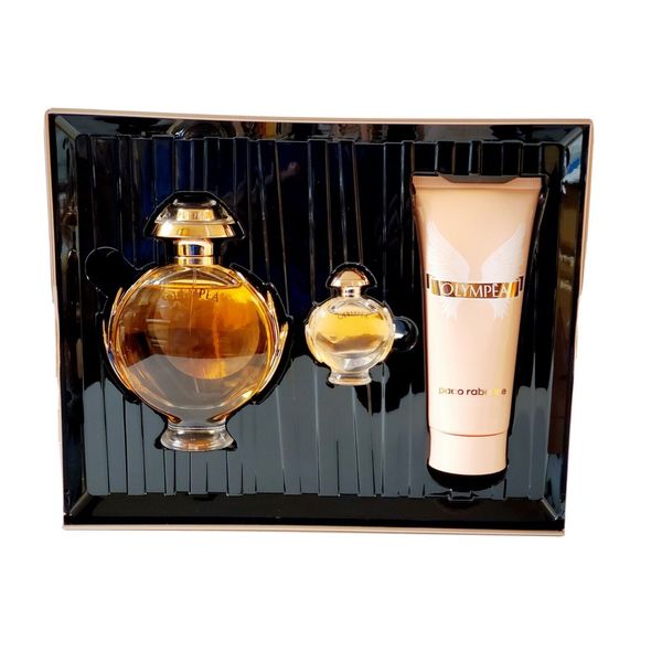 Paco Rabanne Olympea Gift Set  3pc 2.7oz Edp Spray For Women Brand New.