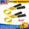 2Pc 2"x6ft Nylon Web Lifting Sling Tow Strap Eye &Eye with Heavy Duty Flat Loops
