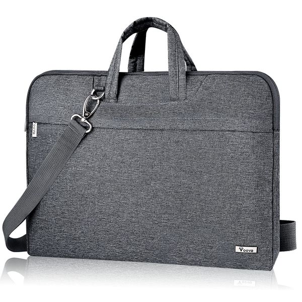 Voova Laptop Case 13 13.3 14 Inch Waterproof Computer Bag PC Case Shock Absorption Laptop Case with Shoulder Strap PC Bag Cover Computer Business Handbag Unisex Computer Bag MacBook Air 13 M1/M2,