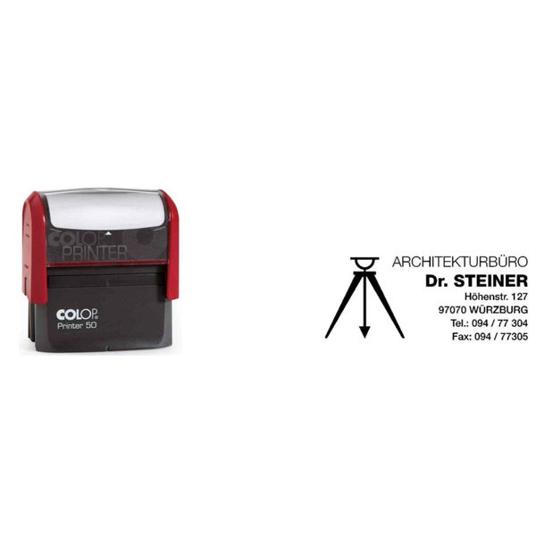 COLOP Printer 50 138107 Word Stamp 7 Lines with Voucher
