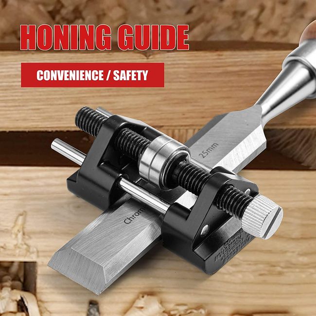 Honing Guide and Angle Tool Set - Chisel Sharpening Jig & Knife