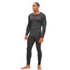 DEVOPS Men's Thermal Underwear Long Johns Set with Fleece Lined (Large, Black)