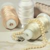 Beadsmith 100% Silk Beading Thread, Size F, 140 Yards, 1 Spool, Raspberry Cream