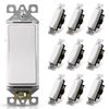 Vinto White Single Pole Rocker Wall Switch (10-Pack)