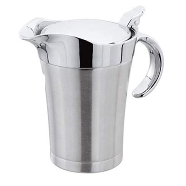 ZONADAH 750ml Gravy Boat Stainless Steel Body – Double Insulated Jug Ideal for Gravy, Custard & Cream