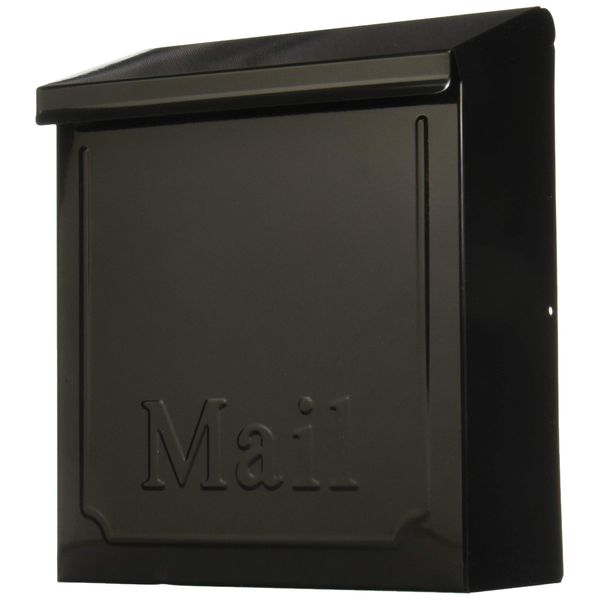 Gibrailtar THVKB001 Black Townhouse Wall Mount Mailbox, 10.1"