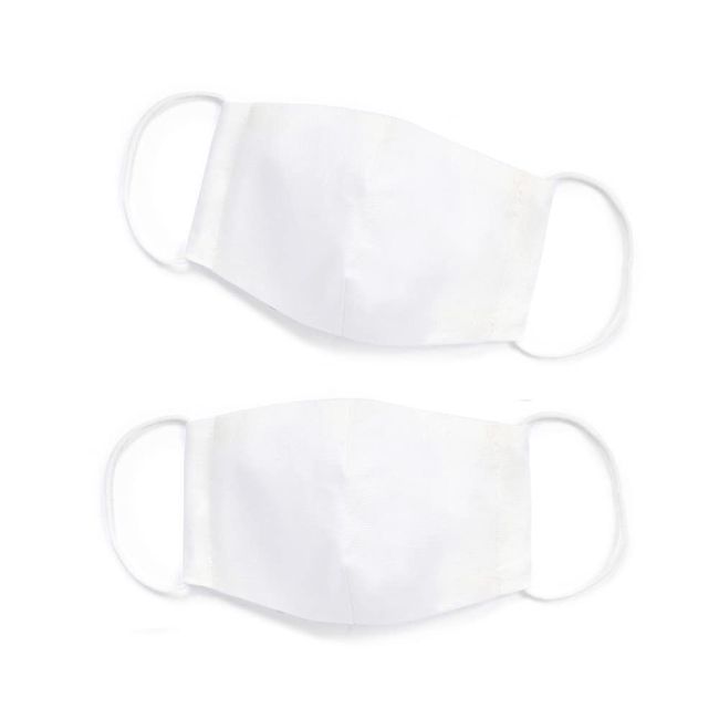 COLORFUL CANDY STYLE N5324602 Children's Masks, Set of 2, Boys, Girls, Washable, Sculpted, Cloth, Antibacterial, Small, Ox, Off-White