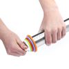 17 in Stainless Steel Adjustable Rolling Pin w/Thickness Rings for Baking