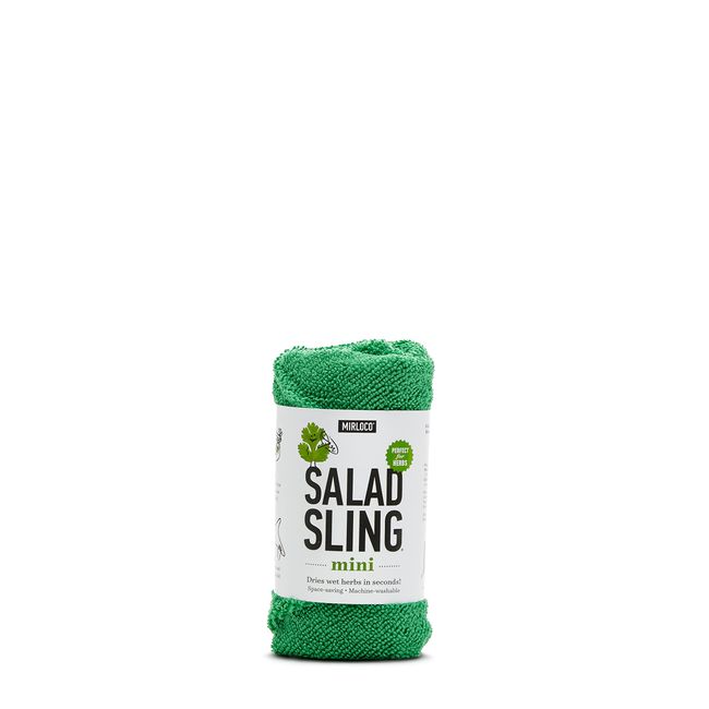 Salad Salad Sling Mini by Mirloco, Lettuce and Herb Dryer Towel with Waterproof Liner, Dry Greens in Seconds, Great Alternative to Salad Spinner