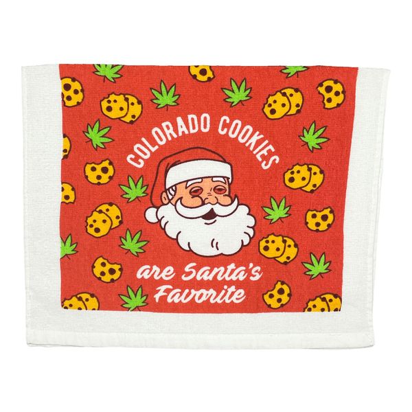 Colorado Cookies Are Santas Favorite Funny Xmas Treats Tea Towel