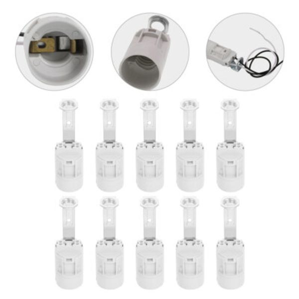 10pcs E14 Base Bulb Socket Lamp Replacement Parts Candelabra Socket Replacement