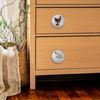 Lasyman 8Pack1.5 Ceramic Cute Chicken and Rooster Knob Rustic Decorative Farmhouse Kitchen Cabinet Dresse Drawer Knobs and Pulls